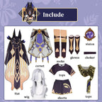 Cyno Genshin Impact Cosplay Costume Set with Wig - Cosplay - Cosplay - 6