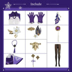 Keqing Genshin Impact Cosplay Set with Wig & Shoes - Cosplay - Cosplay - 3