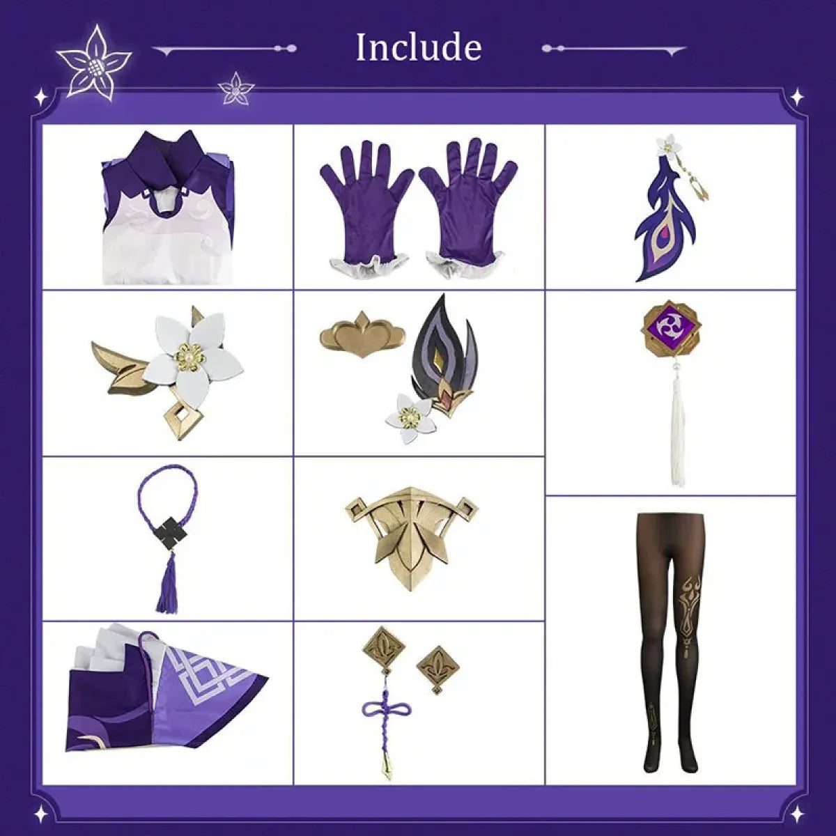 Keqing Genshin Impact Cosplay Set with Wig & Shoes - Cosplay - Cosplay - 3