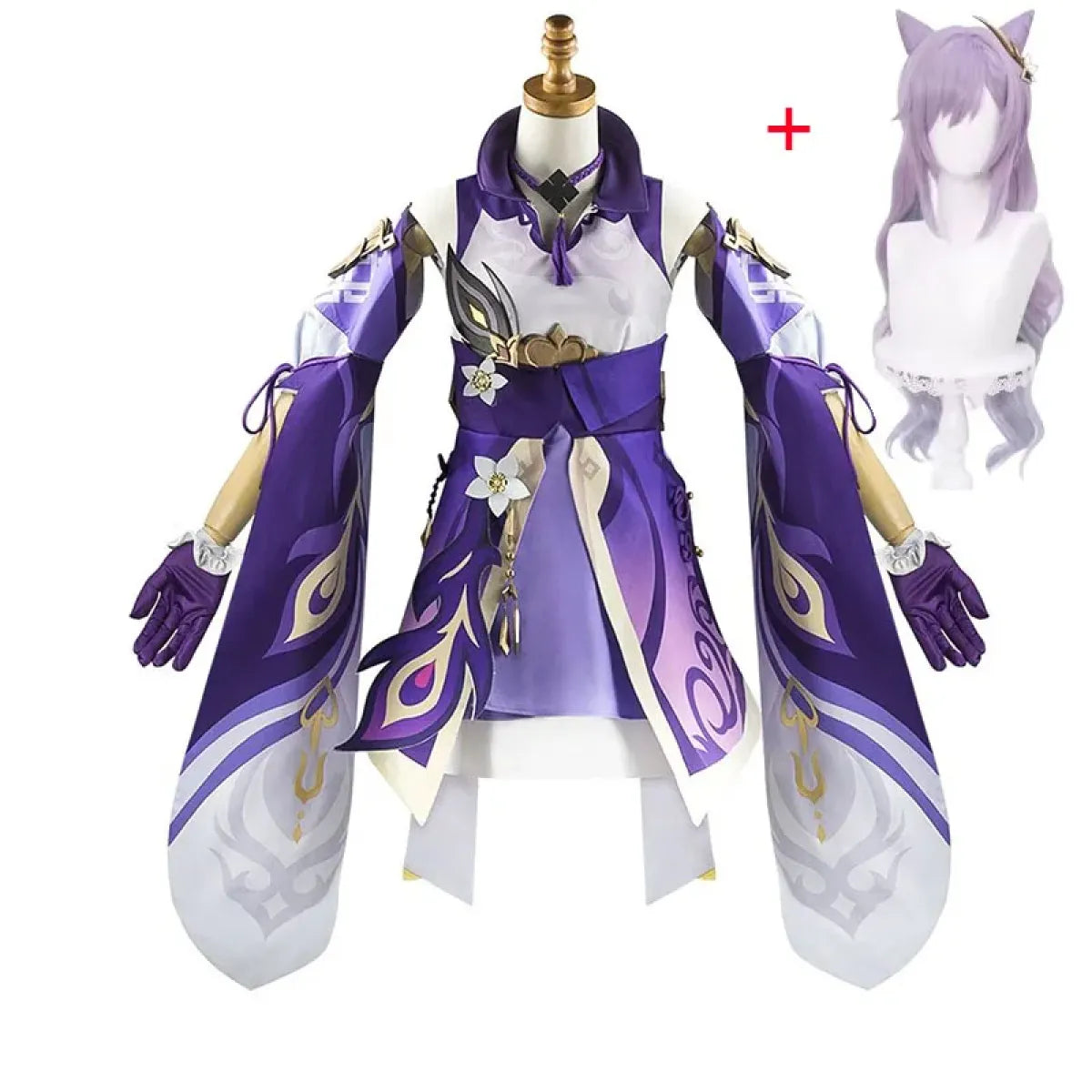 Keqing Genshin Impact Cosplay Set with Wig & Shoes - Cosplay - Cosplay - 7