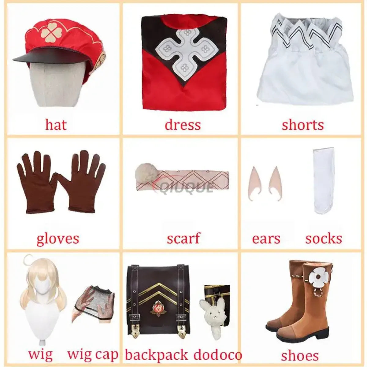 Genshin Impact Klee Cosplay Set with Wig & Boots - Cosplay - Cosplay - 3