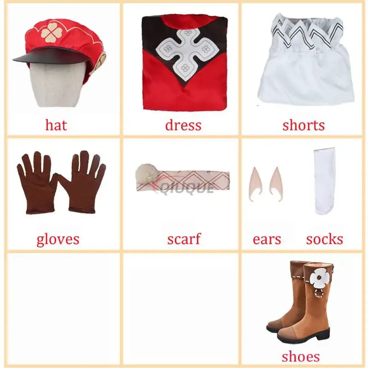 Genshin Impact Klee Cosplay Set with Wig & Boots - Cosplay - Cosplay - 5