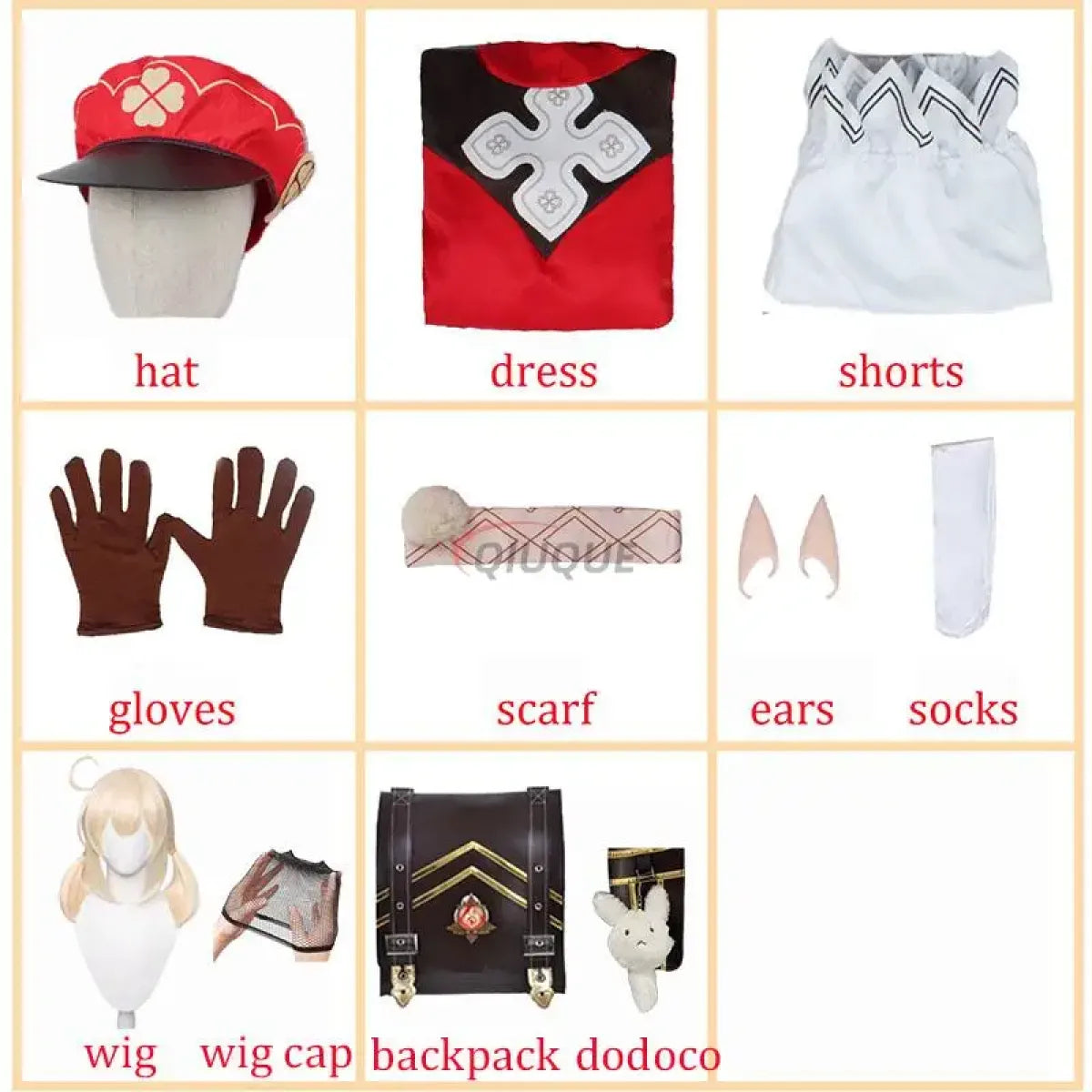 Genshin Impact Klee Cosplay Set with Wig & Boots - Cosplay - Cosplay - 6