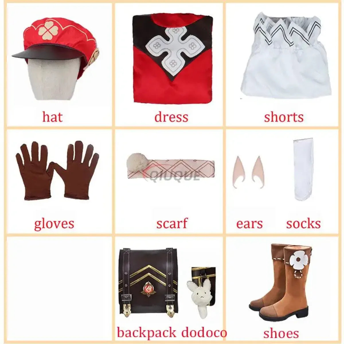 Genshin Impact Klee Cosplay Set with Wig & Boots - Cosplay - Cosplay - 7