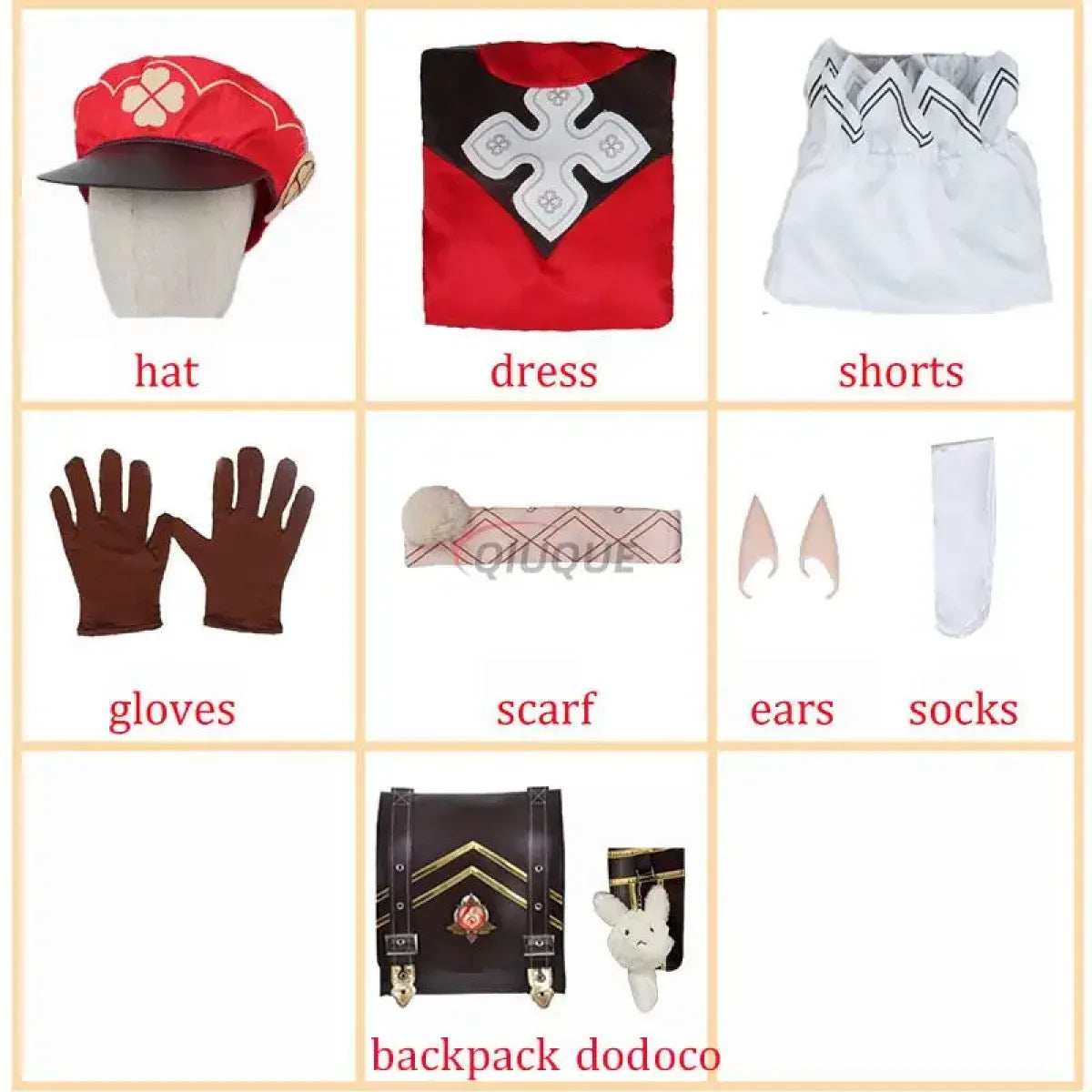 Genshin Impact Klee Cosplay Set with Wig & Boots - Cosplay - Cosplay - 8