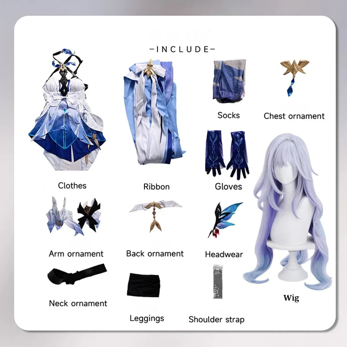 Skirk Genshin Impact Cosplay Costume Set with Wig - Cosplay - Cosplay - 6