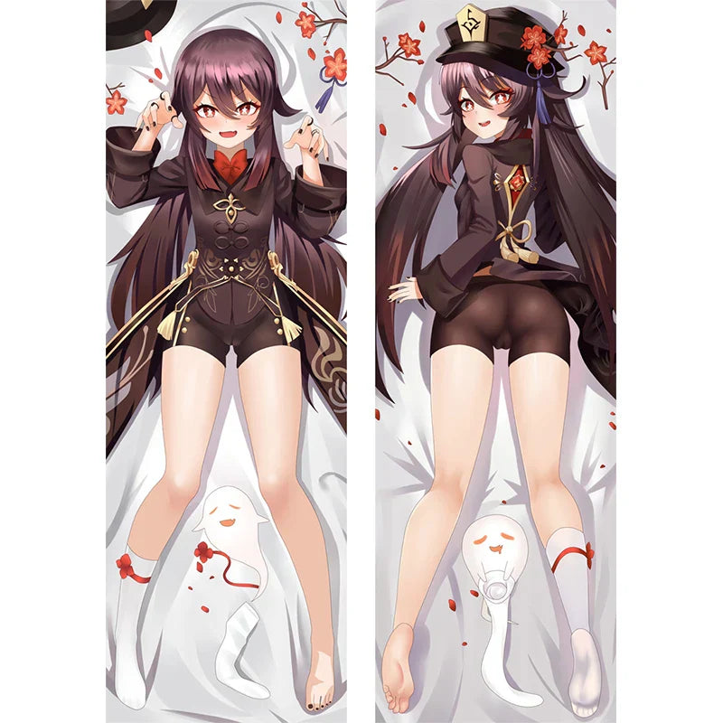 Hu Tao Genshin Impact Dakimakura - Double-sided Anime Hugging Pillow Case - 21721 / 34x100cm 2WAY - Anime - Clothing