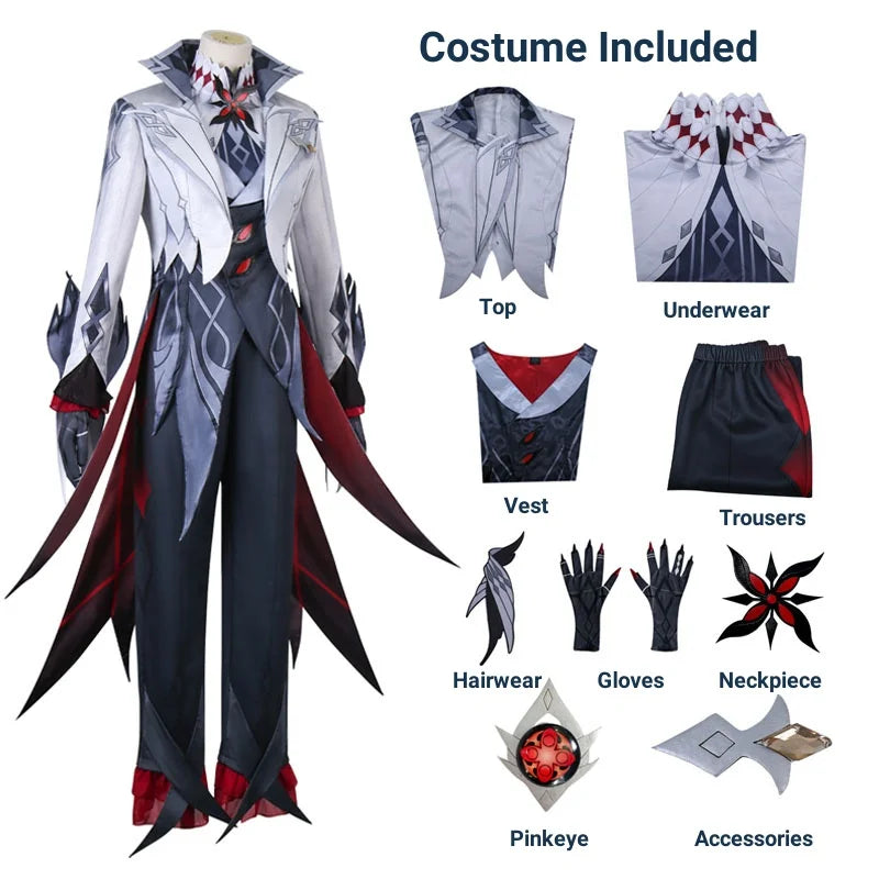 Arlecchino The Knave Cosplay – Genshin Impact Fatui Harbinger - S / Cosume only - Cosplay - Costumes - 2024 - 14