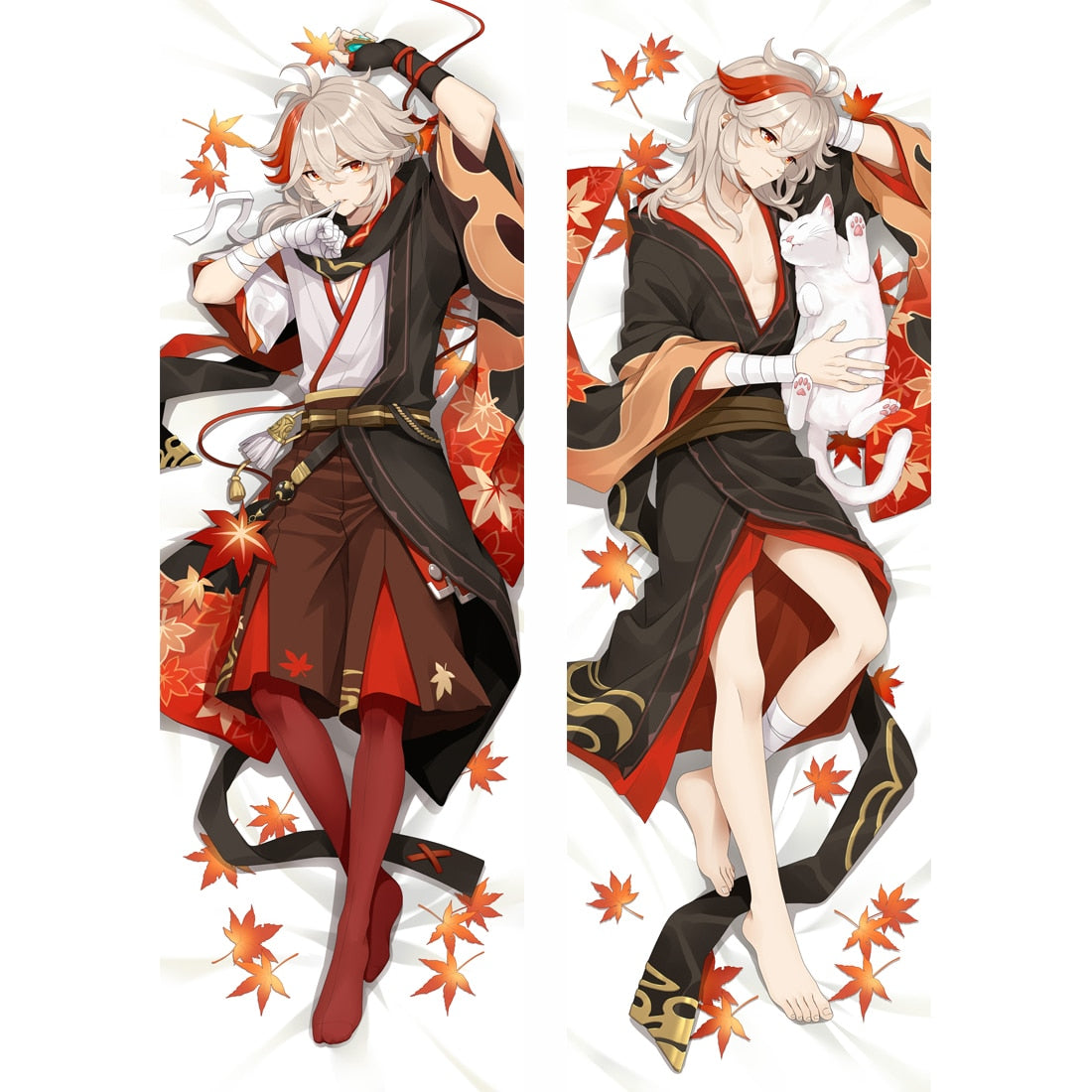 Genshin Impact Kazuha Hugging Body Pillowcase - Kazuha 1 / 34x100cm Peachskin - Dakimakura - Bedding - 1 - 2024