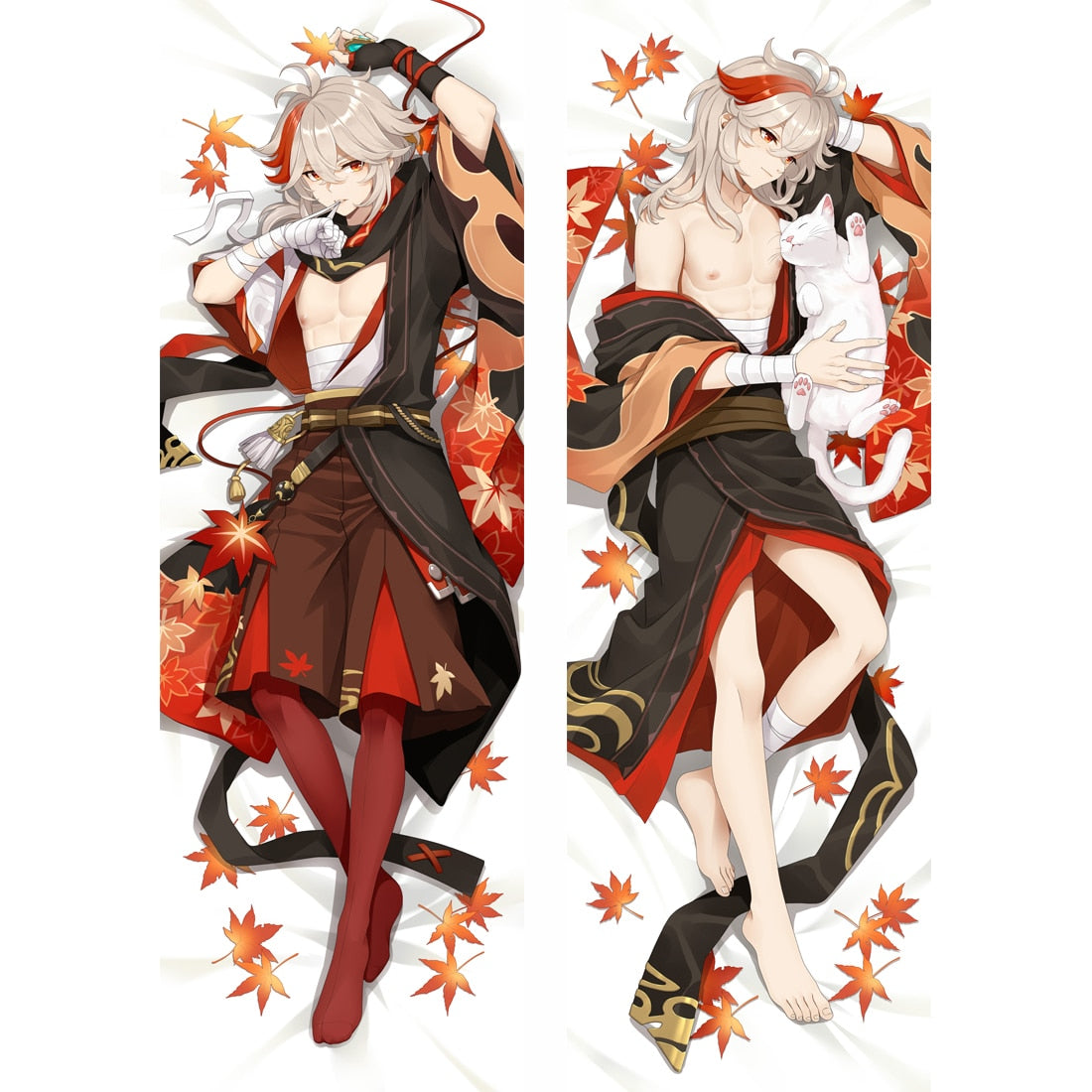 Genshin Impact Kazuha Hugging Body Pillowcase - Kazuha 2 / 34x100cm Peachskin - Dakimakura - Bedding - 2 - 2024