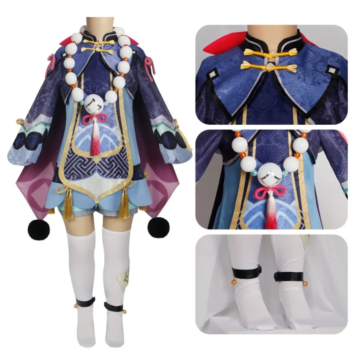 Kids Qiqi Genshin Impact Cosplay Zombie Dress Set - All Dresses - Cosplay - 1