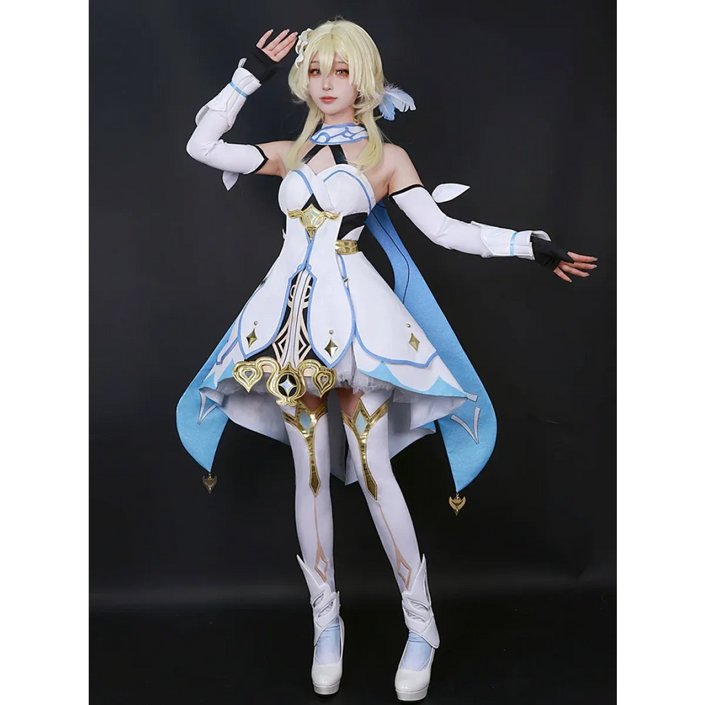Lumine Genshin Impact Cosplay Dress Set with Wig - All Dresses - Cosplay - 1