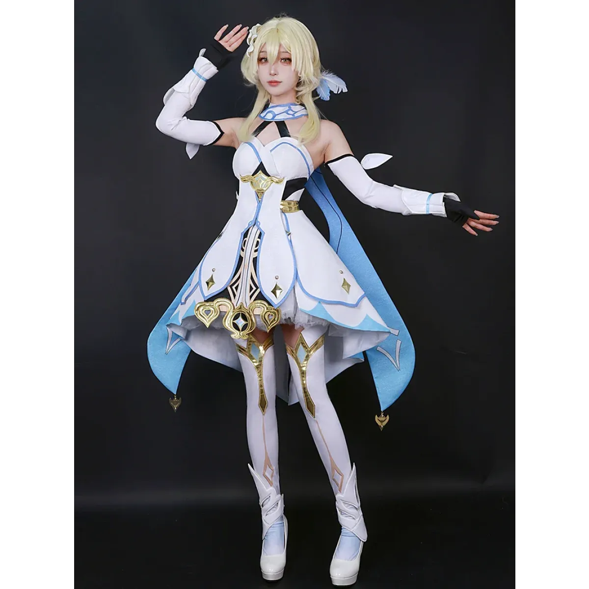 Lumine Genshin Impact Cosplay Dress Set with Wig - All Dresses - Cosplay - 1