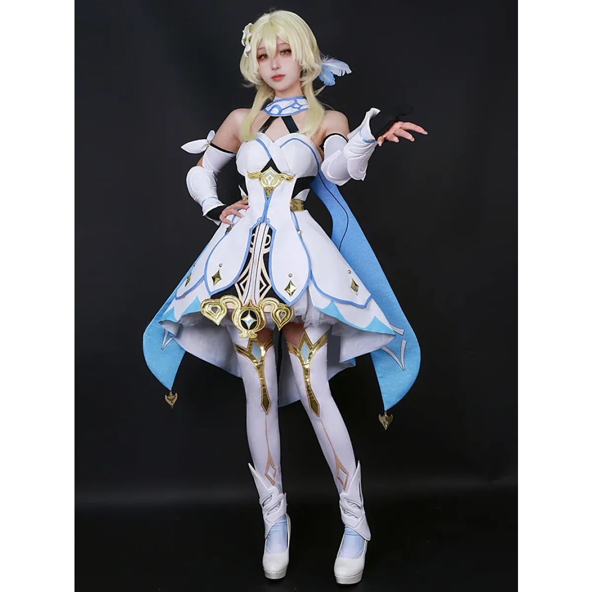 Lumine Genshin Impact Cosplay Dress Set with Wig - All Dresses - Cosplay - 5
