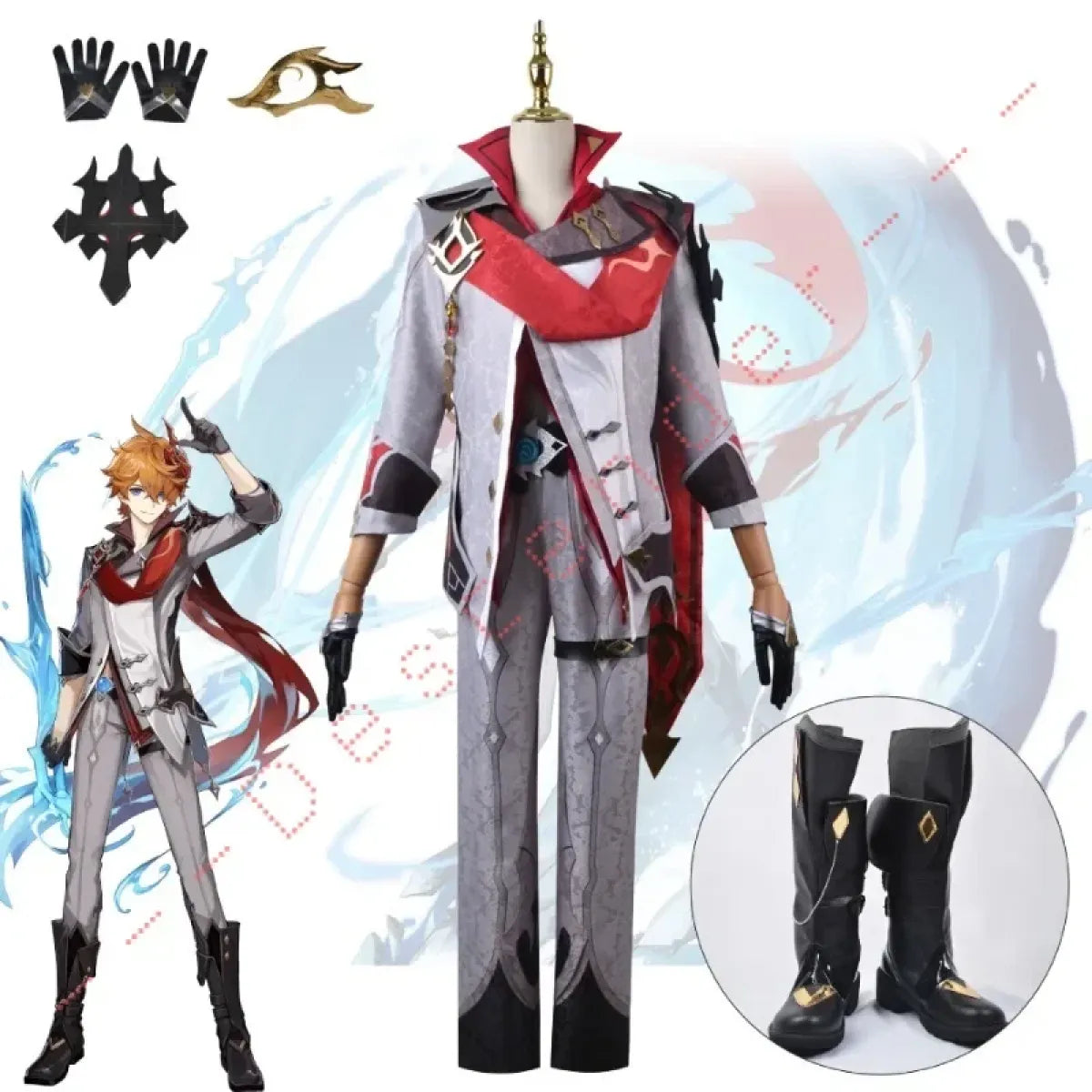 Genshin Impact Tartaglia/Childe Cosplay Set - Bottoms - 2