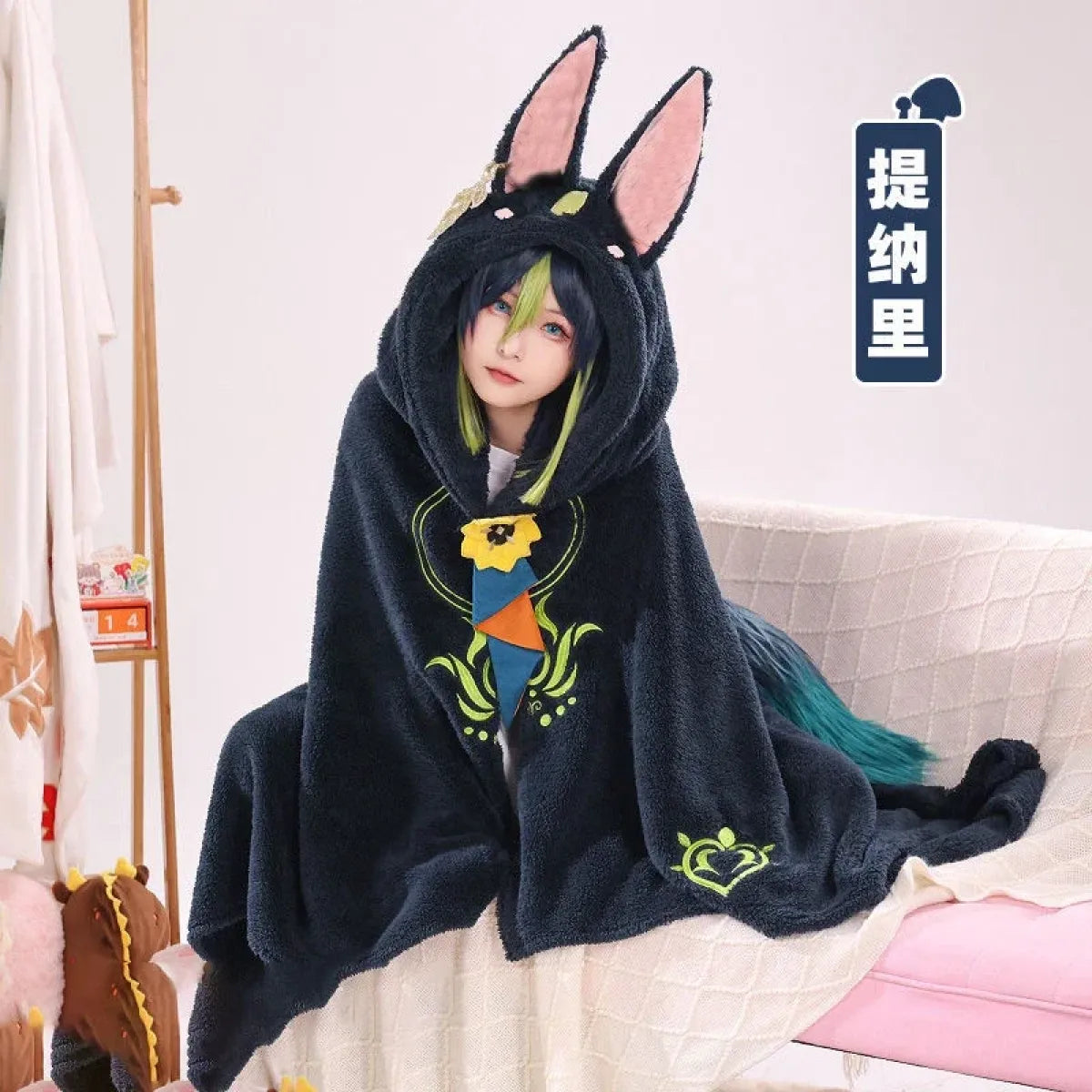 Genshin Impact Venti Blanket Cloak - Kaeya Zhongli Hooded Cape - Jackets & Coats - 6