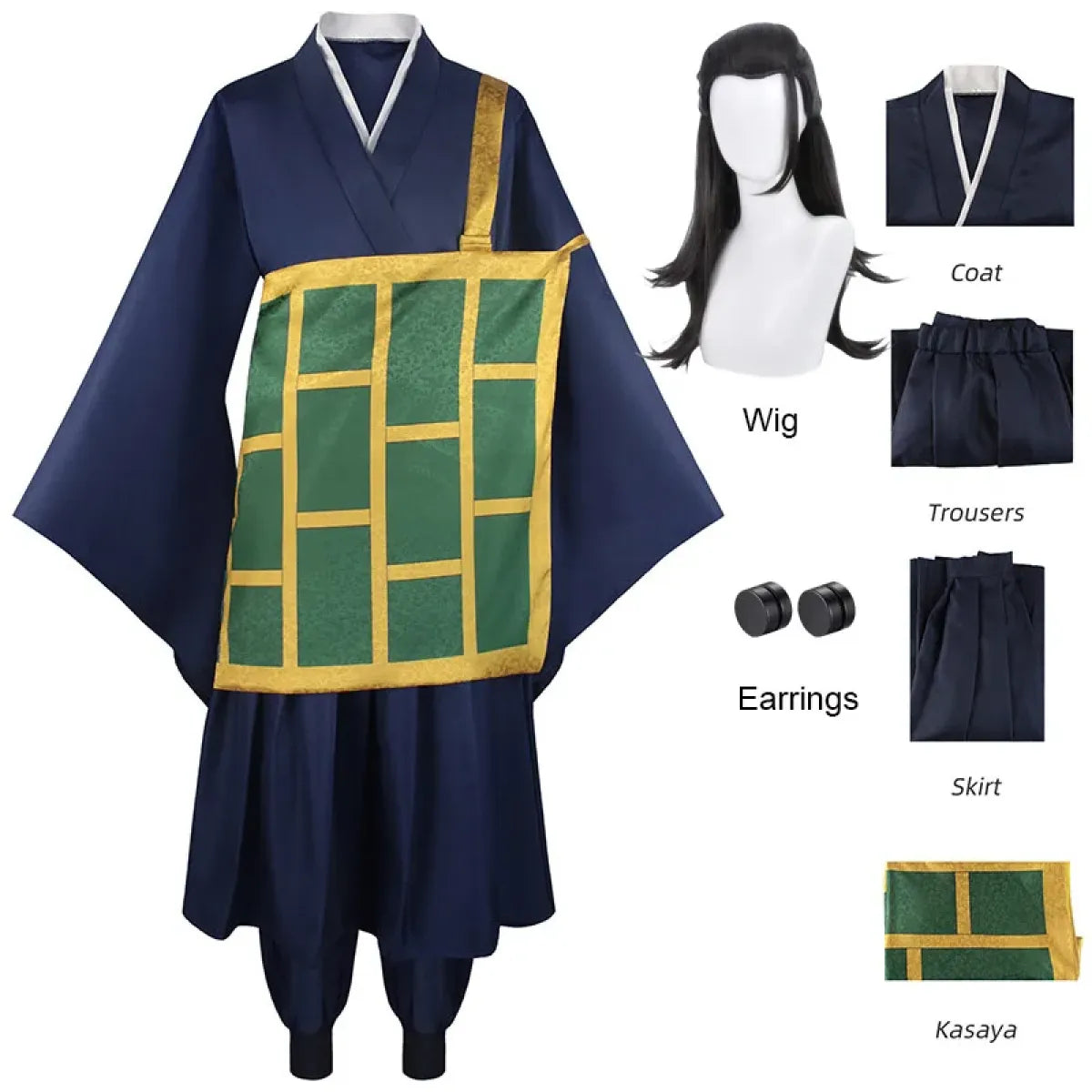 Geto Suguru Cosplay Kimono Set with Wig & Earrings - Cosplay - Cosplay - 7