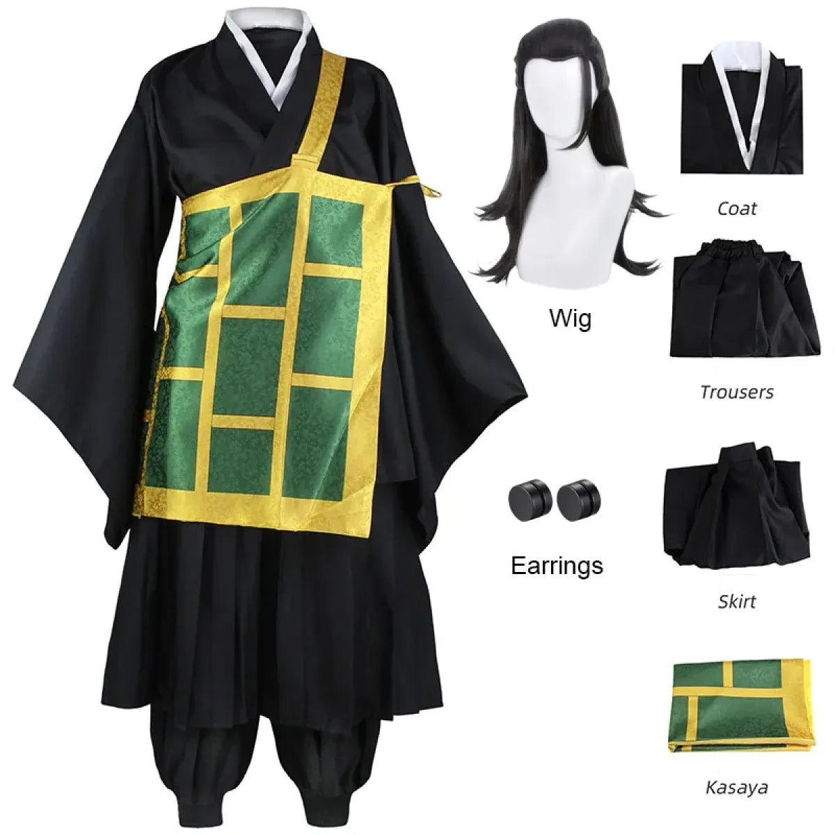 Geto Suguru Cosplay Kimono Set with Wig & Earrings - Cosplay - Cosplay - 8