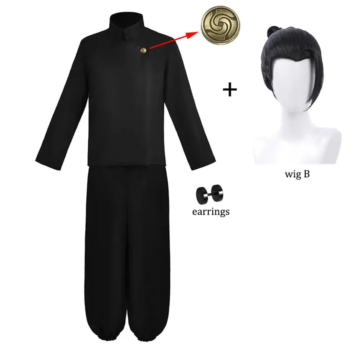 Geto Suguru Jujutsu Kaisen Cosplay Set with Wig & Earrings - Best Sellers - Cosplay - 4