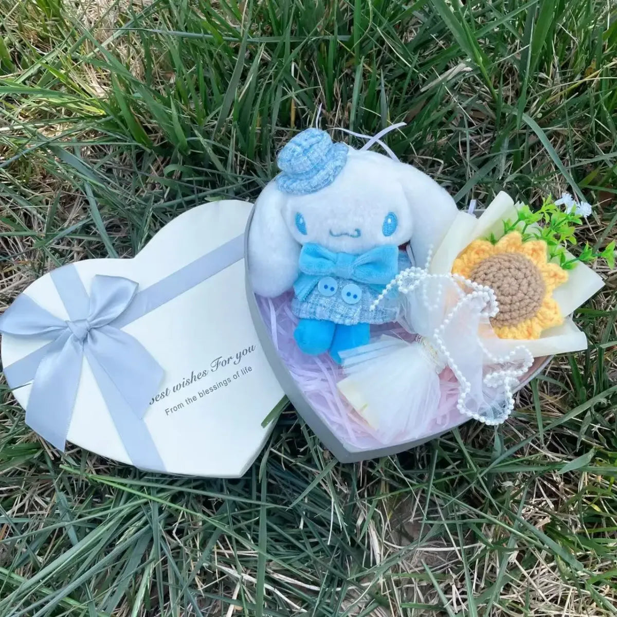 Kawaii Plush Gift Box – Kuromi My Melody Hello Kitty Heart Box Gift Set - Christmas - Plushie - 11