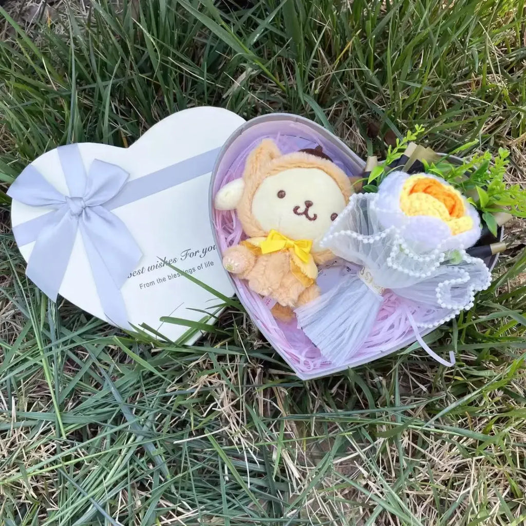 Kawaii Plush Gift Box – Kuromi My Melody Hello Kitty Heart Box Gift Set - Christmas - Plushie - 5