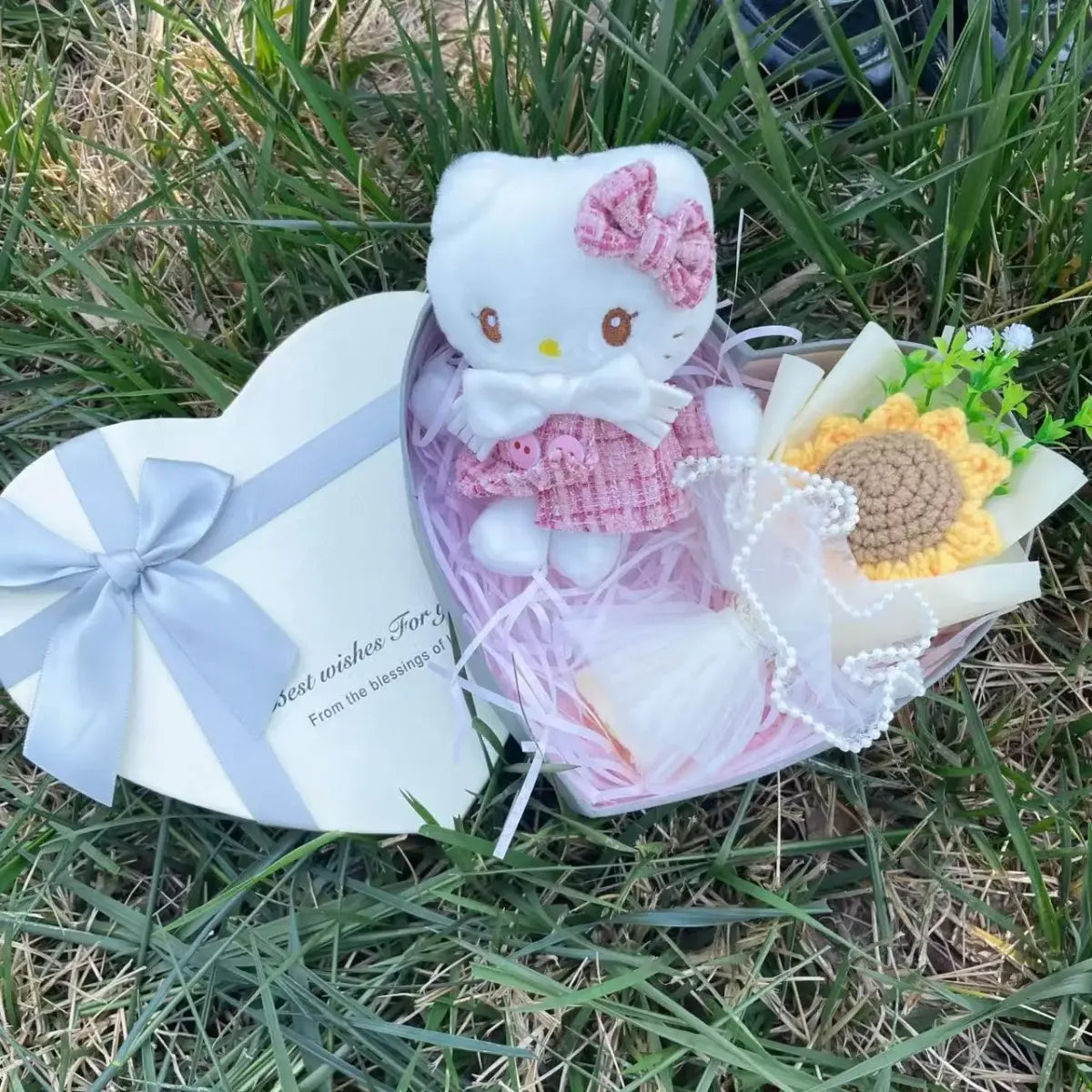 Kawaii Plush Gift Box – Kuromi My Melody Hello Kitty Heart Box Gift Set - Christmas - Plushie - 9