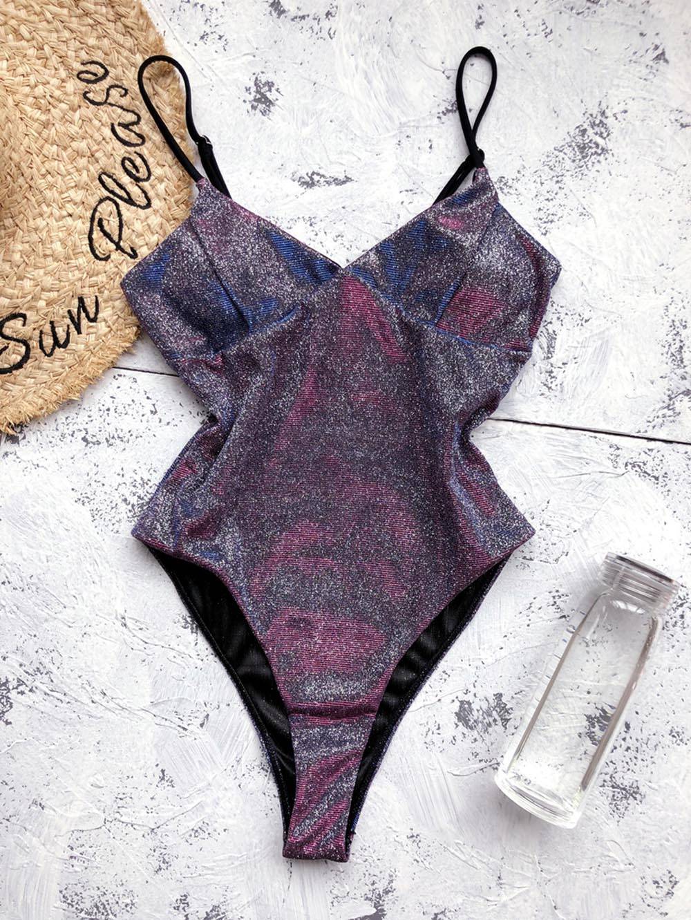 Glitter One-piece Swimsuits - Women’s Clothing & Accessories - Shirts & Tops - 9 - 2024