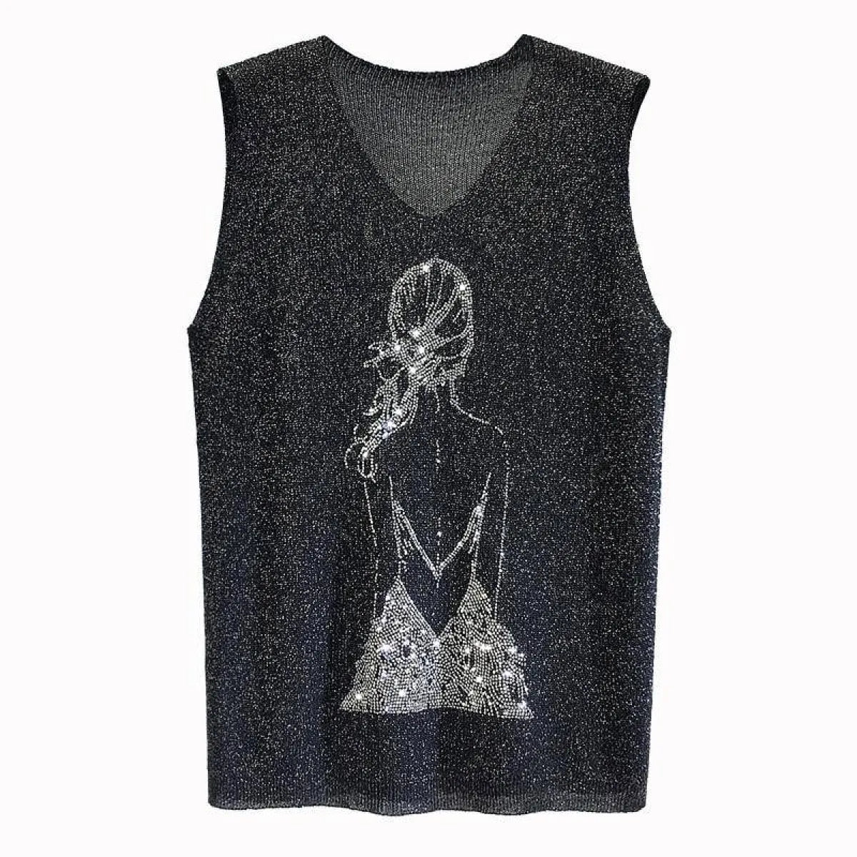 Glitter Print Tank Top - Women’s Clothing & Accessories - 1