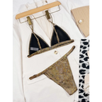 Glitter Sequin Bikini Set – Metal Ring Thong Swimwear - Panties - Swimwear - 2