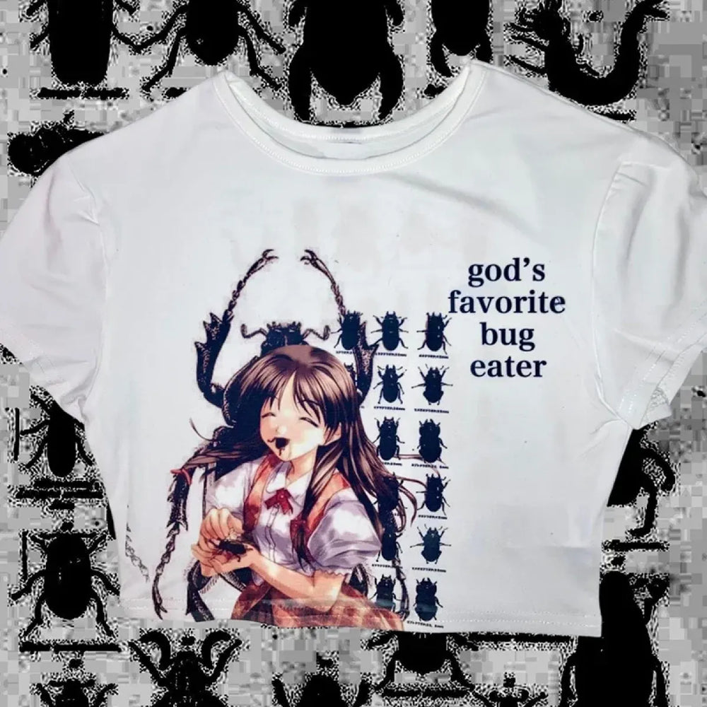 ’God’s Favorite Bug Eater’ Short Sleeve - T-Shirts - Short - Round - T-Shirt - 1