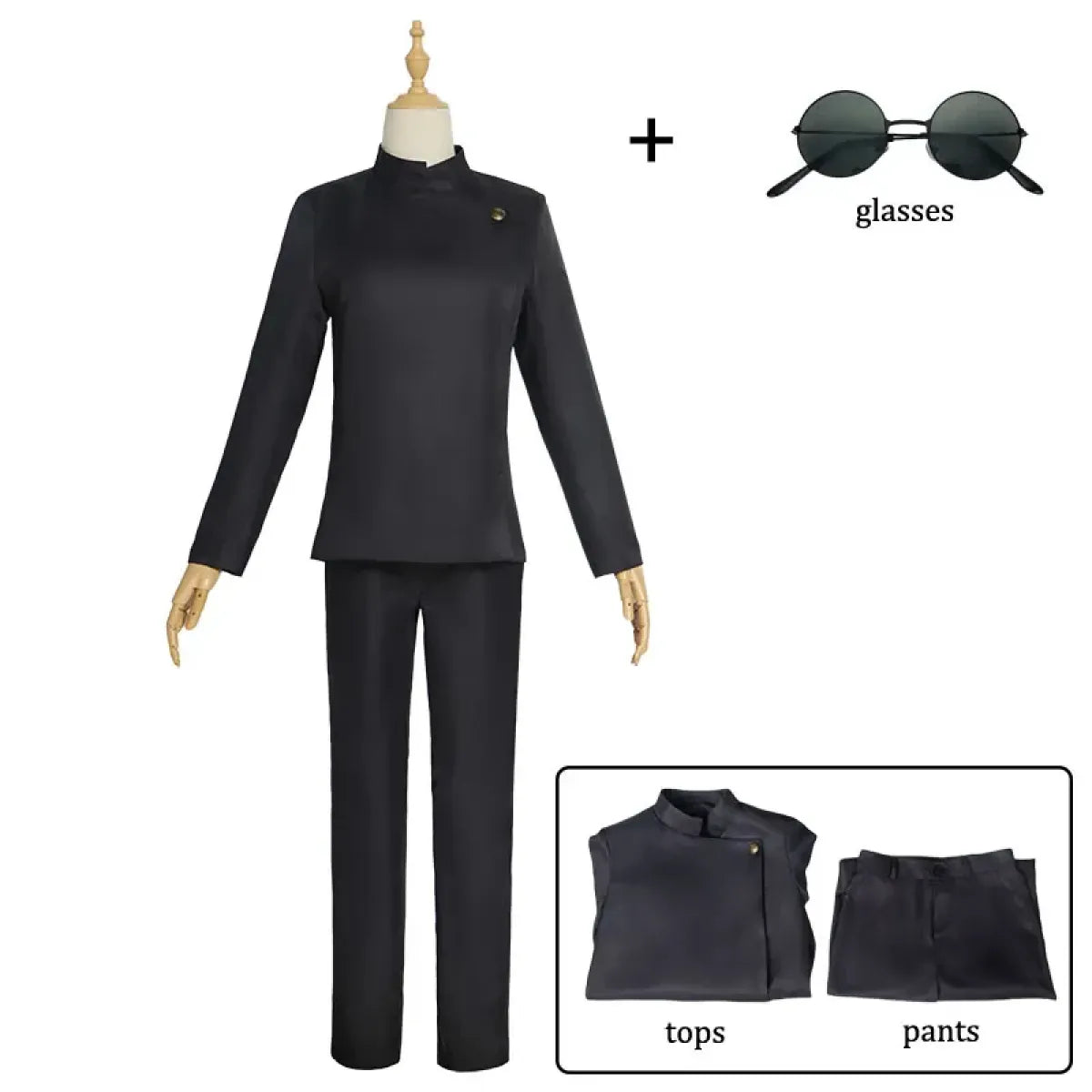 Gojo Satoru Cosplay Uniform Set with Wig & Glasses - Anime - Cosplay - 5