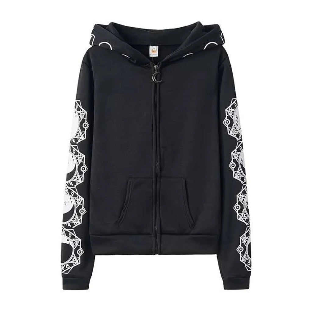 Goth Lunar Hoodie - Women’s Clothing & Accessories - 11