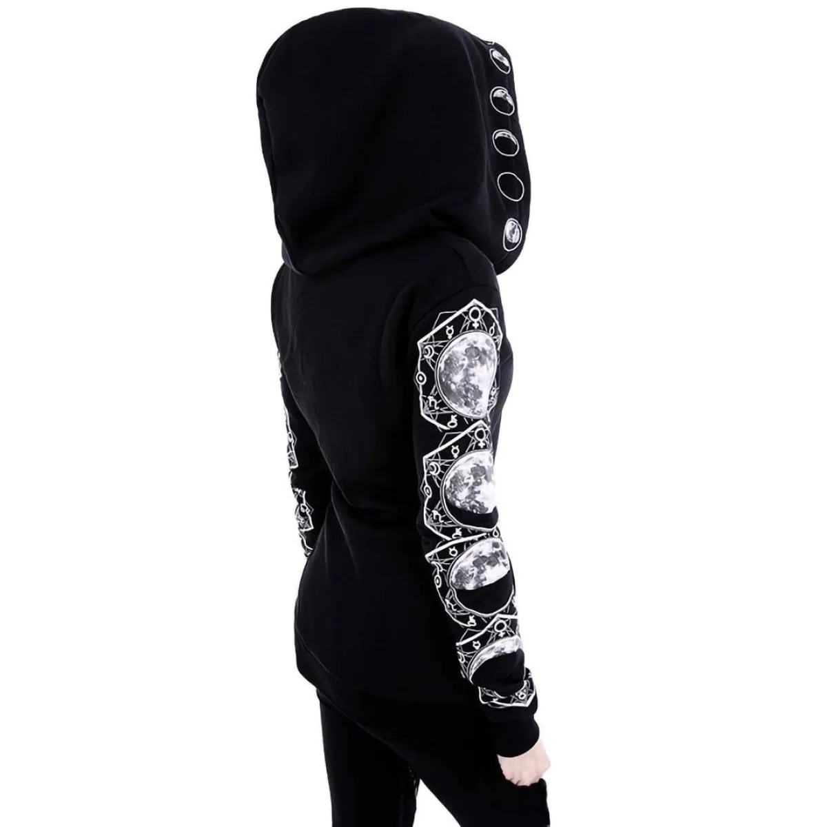 Goth Lunar Hoodie - Women’s Clothing & Accessories - 9