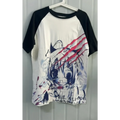 Black & White Gothic Anime T-Shirt – Harajuku Y2K Graphic Top - T-Shirts - Short - Round - T-Shirts - 7