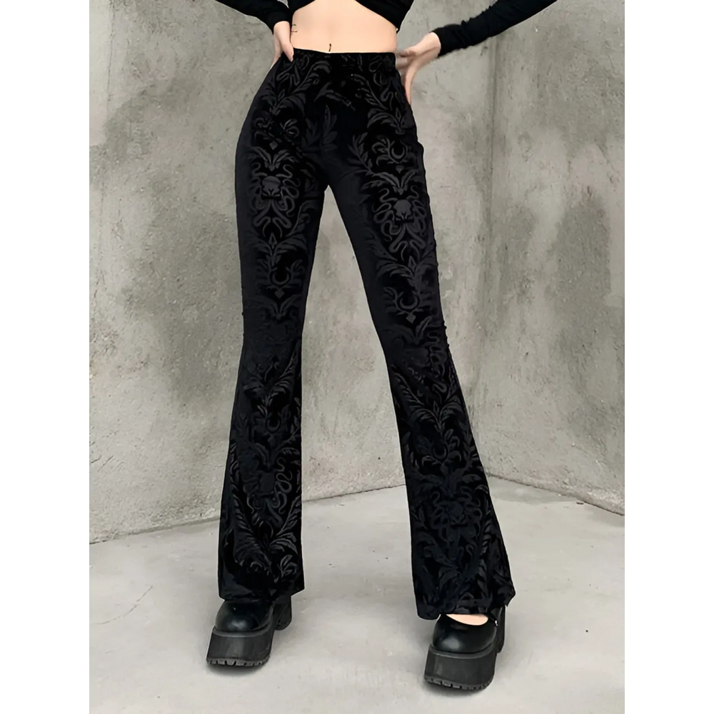 Gothic Chic Flared Pants - Bottoms - 1