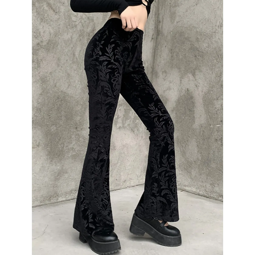 Gothic Chic Flared Pants - Bottoms - 2