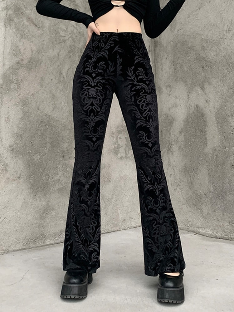 Gothic Chic Flared Pants - Bottoms - Pants - 3 - 2024