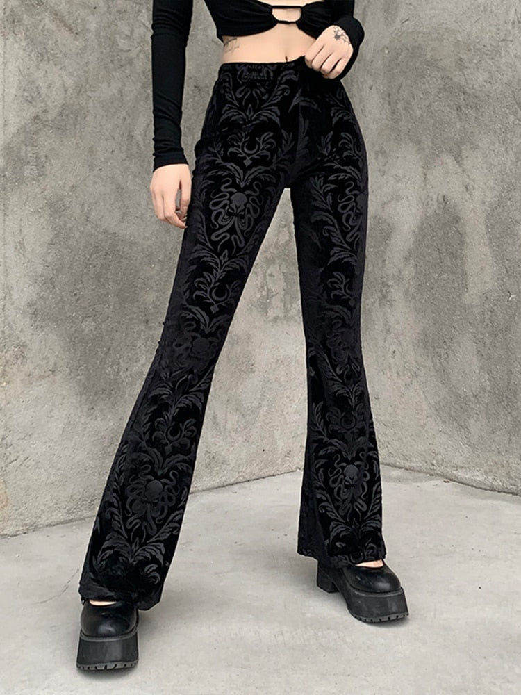 Gothic Chic Flared Pants - Bottoms - Pants - 4 - 2024