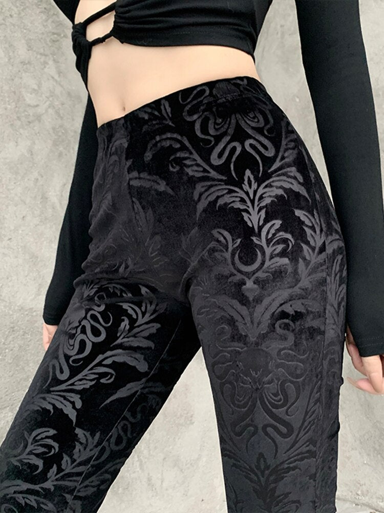 Gothic Chic Flared Pants - Bottoms - Pants - 5 - 2024