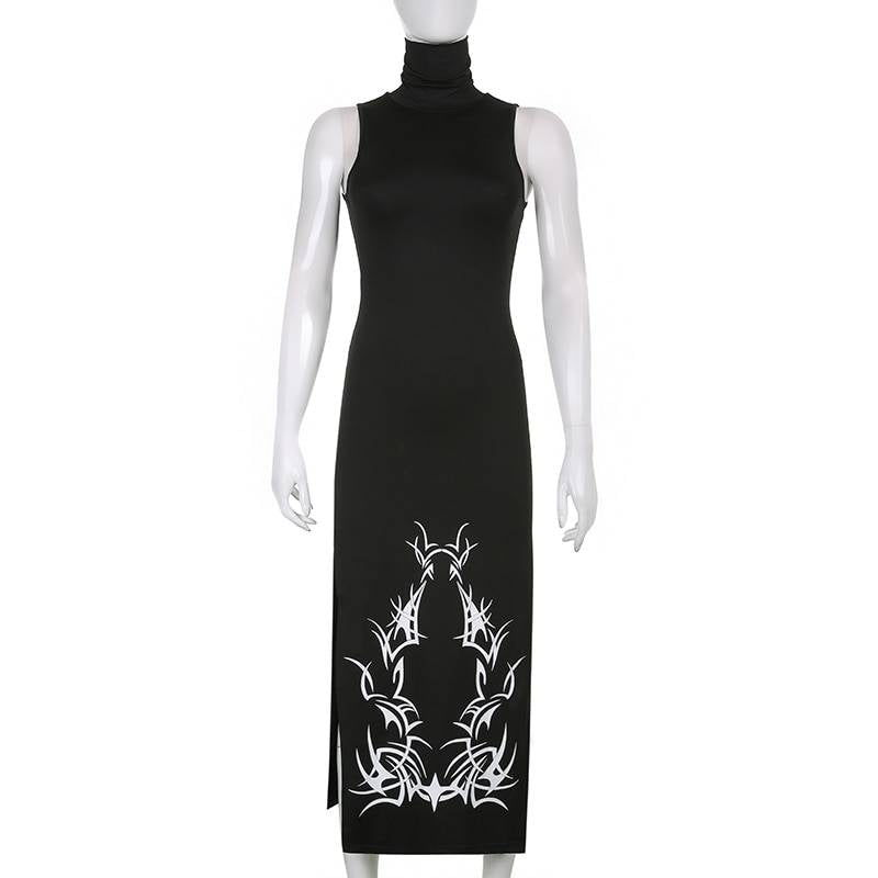 Gothic Dark Split Side Dress - All Dresses - Shirts & Tops - 9 - 2024