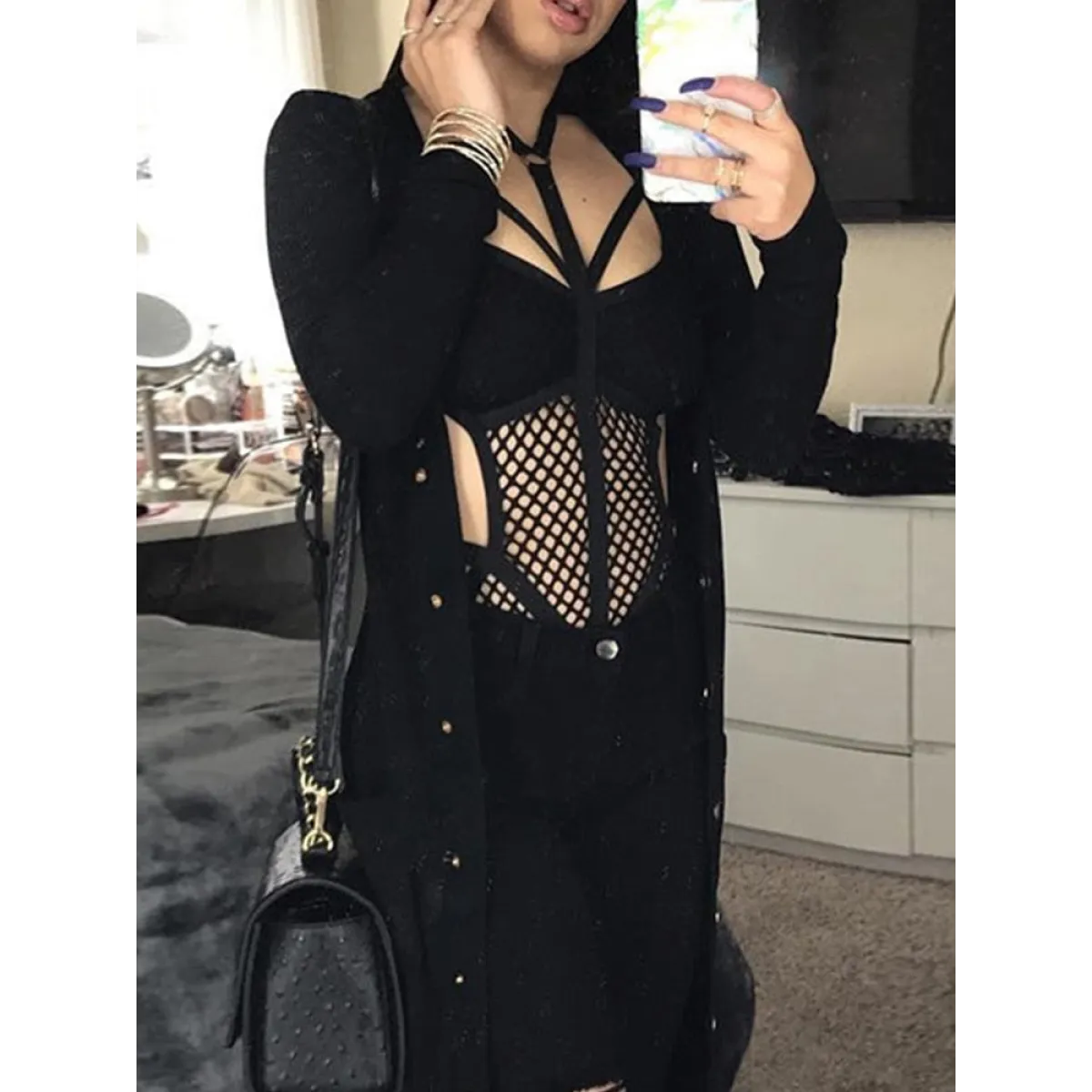 Gothic Fishnet Bodysuits - Women’s Clothing & Accessories - 5