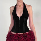 Gothic Halter Corset Top - Tops & Tees - Tops - 3