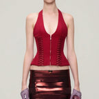 Gothic Halter Corset Top - Tops & Tees - Tops - 4