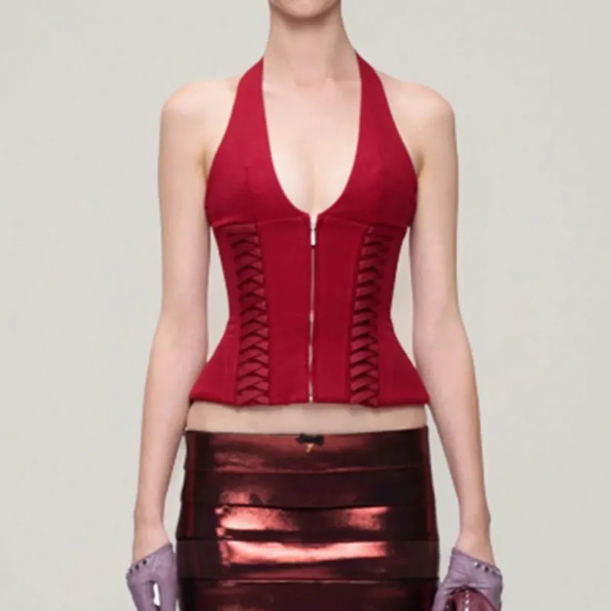 Gothic Halter Corset Top - Tops & Tees - Tops - 4