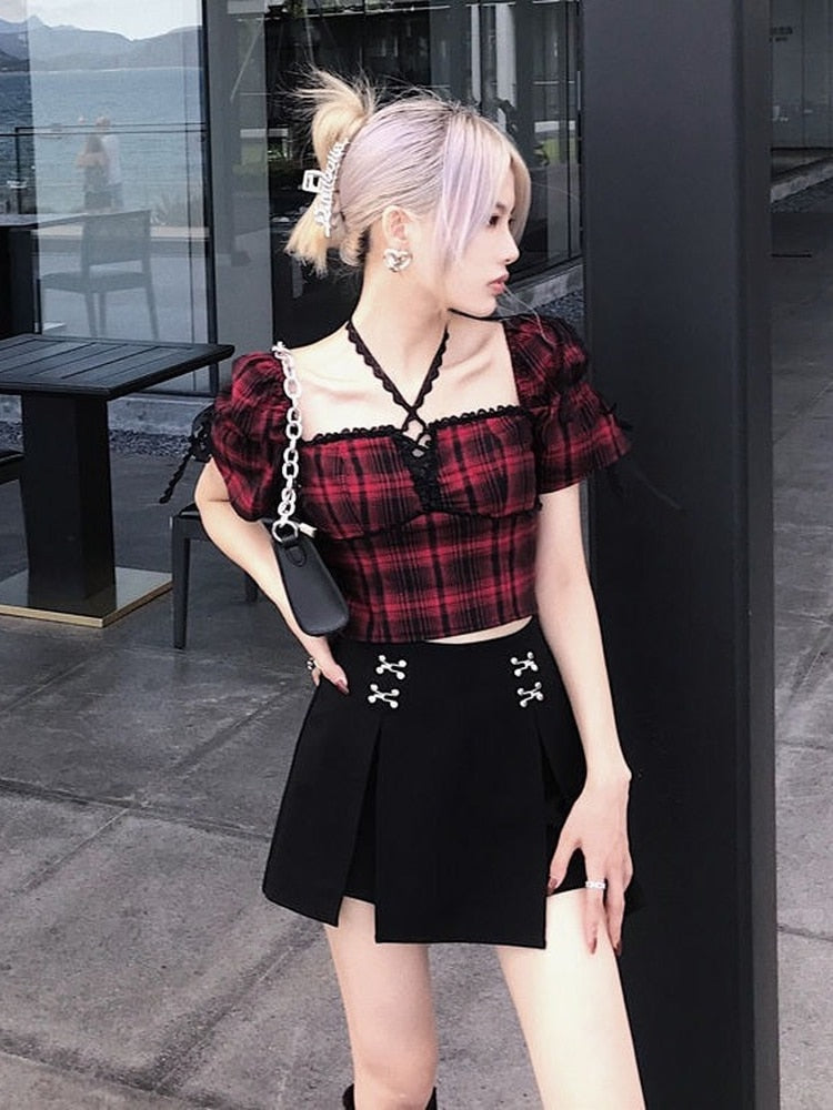 Gothic Harajuku Crop T-shirts - T-Shirts - Shirts & Tops - 1 - 2024