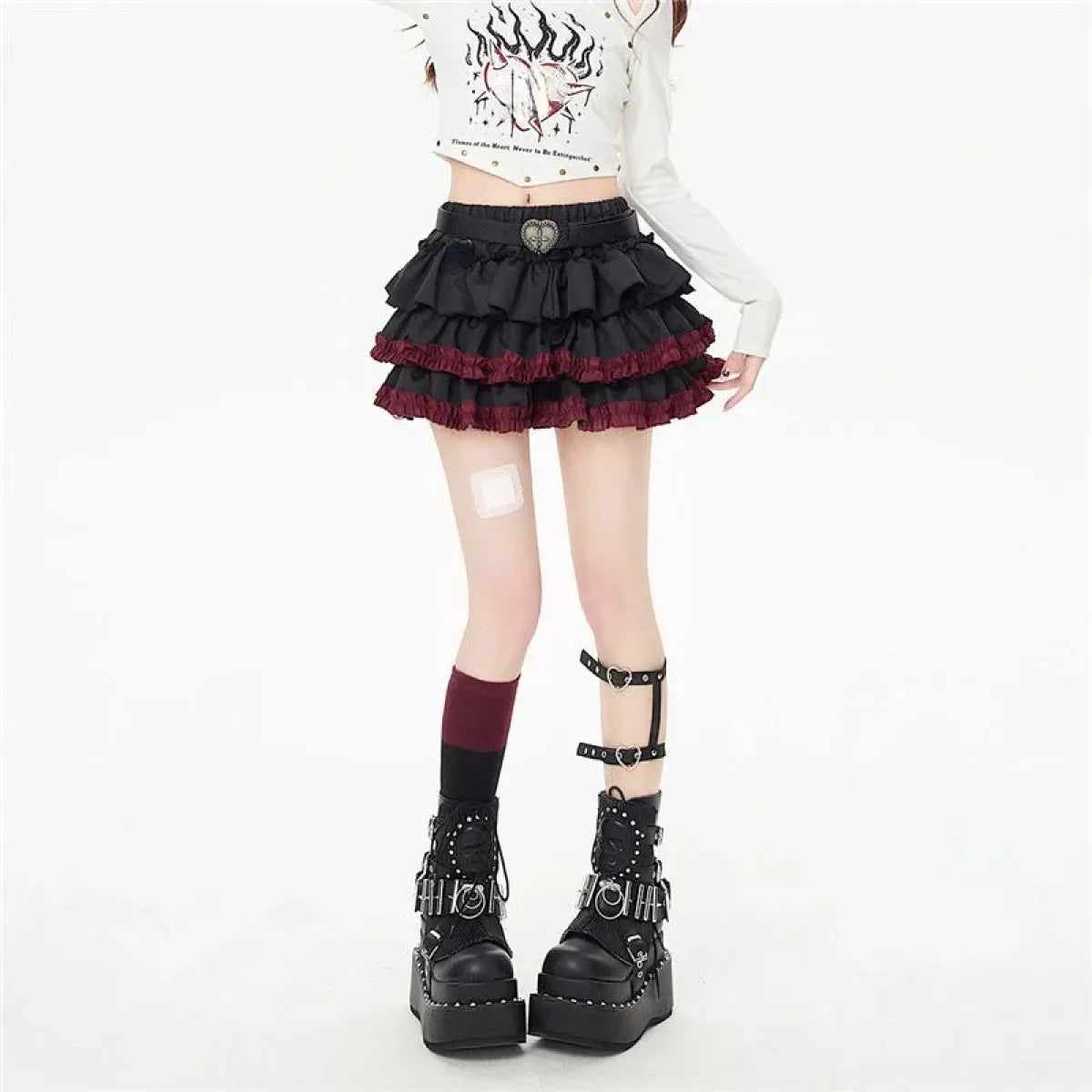 Ruffle Mini Skirt – Gothic Harajuku Y2K Emo Aesthetic - Bottoms - Skirts - 2
