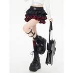 Ruffle Mini Skirt – Gothic Harajuku Y2K Emo Aesthetic - Bottoms - Skirts - 3