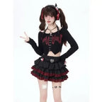 Ruffle Mini Skirt – Gothic Harajuku Y2K Emo Aesthetic - Bottoms - Skirts - 5