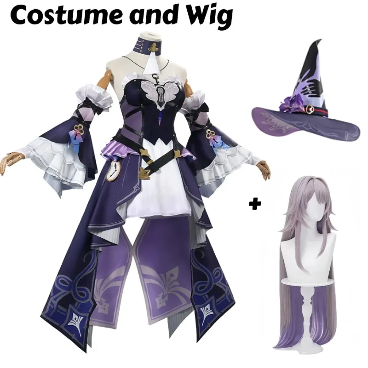 Gothic Herta Cosplay Dress – Fantasy Witch Lolita Costume Set - All Dresses - Sets - 7