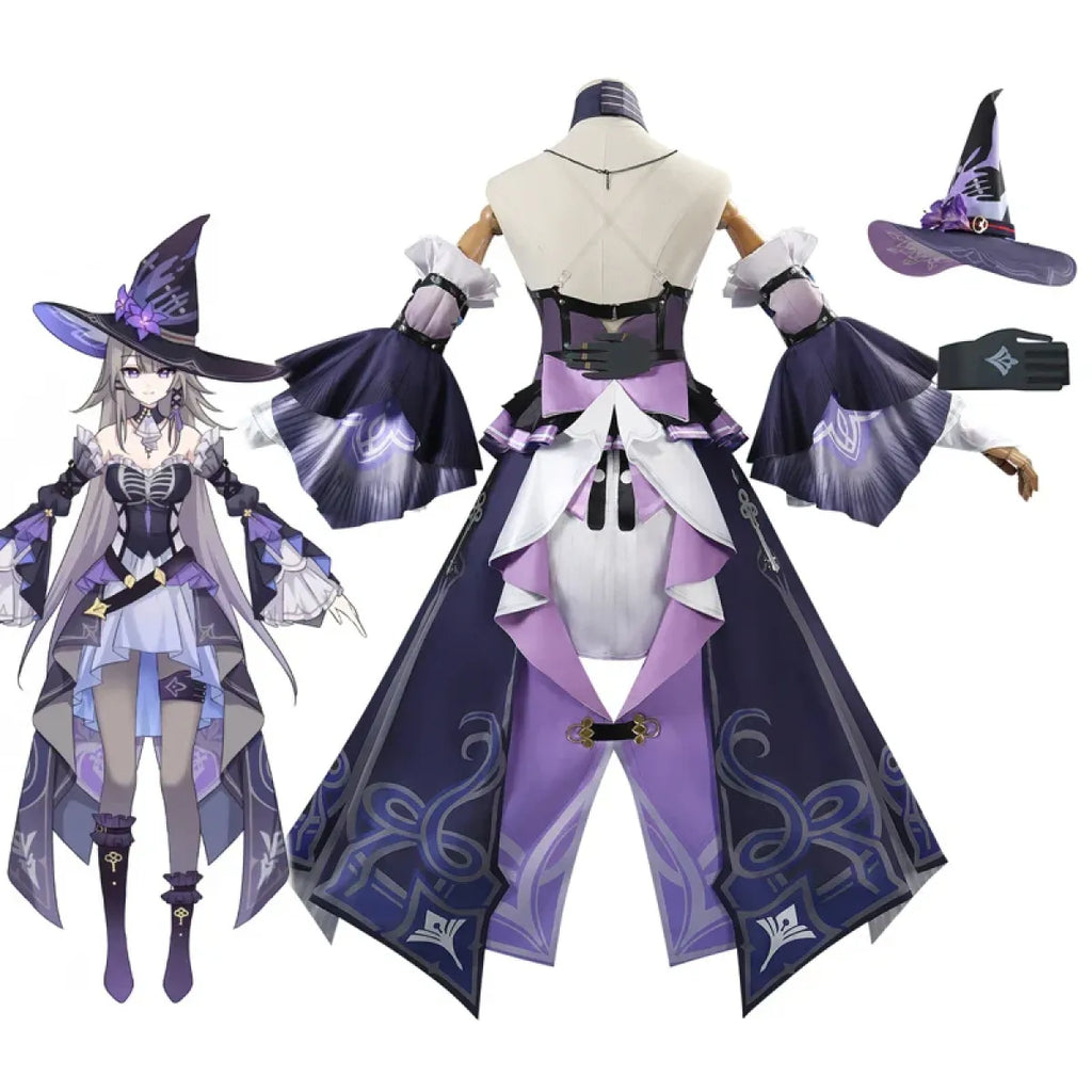 Gothic Herta Cosplay Dress – Fantasy Witch Lolita Costume Set - All Dresses - Sets - 2